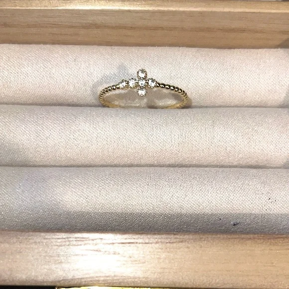 Gold Cross Cz Ring 💍 - Picture 6 of 8
